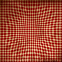 Red picnic fabric
