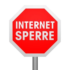 Stoppschild Internet Sperre frontal
