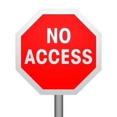 Stoppschild no access frontal