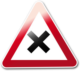 Fototapeta premium Panneau routier croix