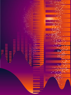Stylized keyboard background