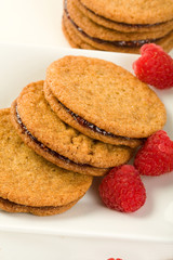 Raspberry ginger snaps