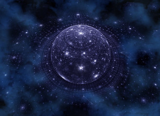 Obraz na płótnie Canvas Blue planet, somewhere in the universe