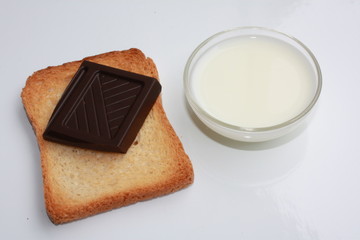 Milk, rusk and chocolate