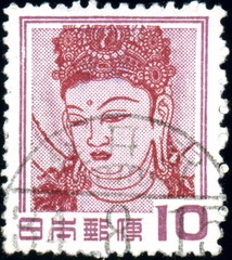 Asie. Bouddha. Timbre postal.