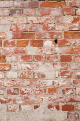 Worn brickwall as a pattern