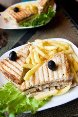 Tasty  club sandwiches