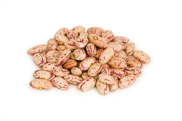 Bunch of beans isolated on the white background
