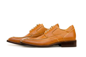 Orange shoes isolated on the white background