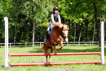 Pony beim Springen
