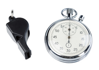 Whistle and stopwatch