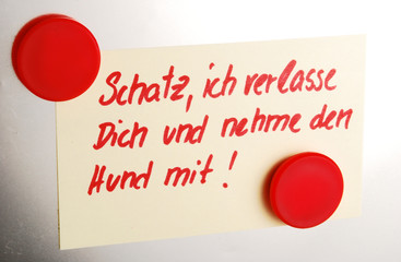 Weg mit Hund.