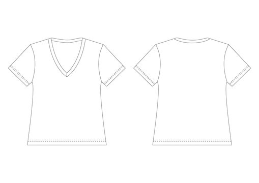 WHITE V-NECK T-SHIRT