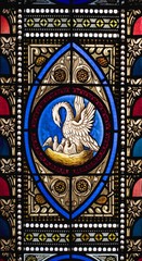 Obraz premium Stained glass window in a church