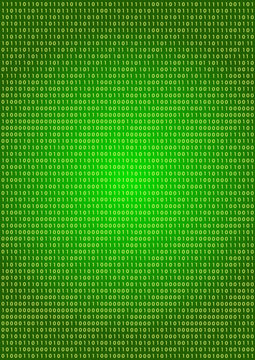 Binaercode auf Gr&uuml;nverlauf