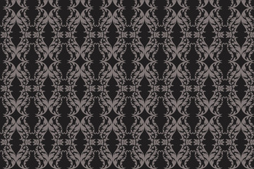 damask floral abstract pattern seamless background vector