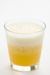 refreshing pineapple and orange milkshake