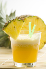 refreshing pineapple and orange milkshake