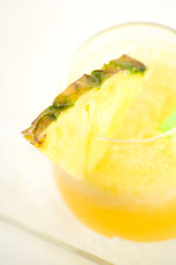 refreshing pineapple and orange milkshake