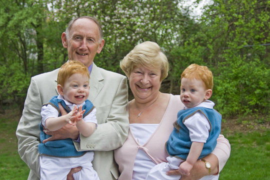 Grandparents with grandsons