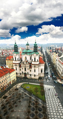 Fototapeta na wymiar aerial view of Prague's Old Town Square