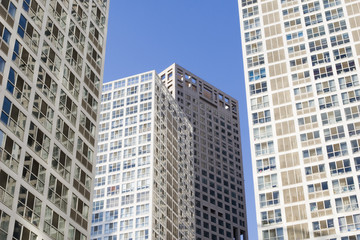 Naklejka premium modern buildings in central business district, beijing, china