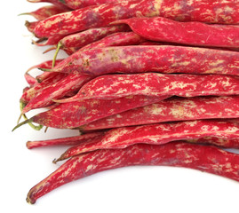 des haricots marbrés en cosses pour régime amaigrissant