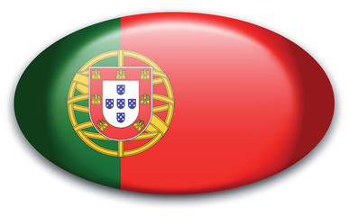 Obraz premium Button Portugal Fahne oval