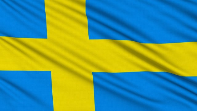 Swedish flag, with real structure of a fabric