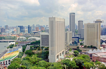 Fototapeta premium A Singapore skyscrapers