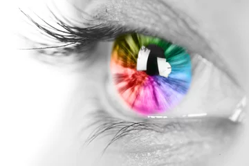 Fotobehang Colorful eye © Péter Mács