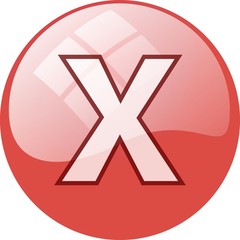 Fototapeta premium red X window button