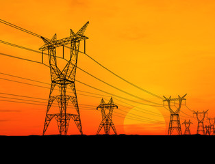 Electricity pylons