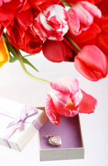 tulips and gift