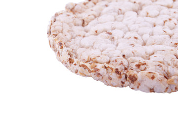 close-up of crisp puffed corn bread