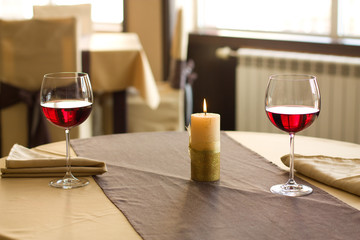 Red Wine on table