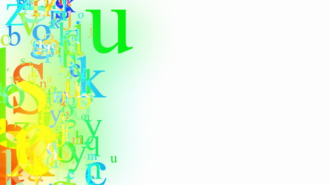Alphabet on white loop