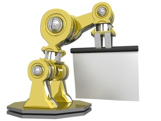 Robot con Cartello 3D