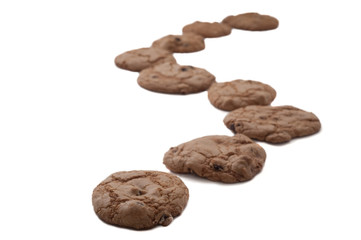 Fototapeta na wymiar Winding road of cookies