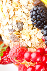 musli and fresh berries