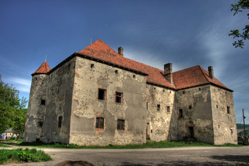 Fototapeta na wymiar Shernborn castle in Chenadievo, Ukraine