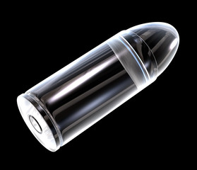 3d bullet made of glass