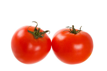 Two ripe tomatoes