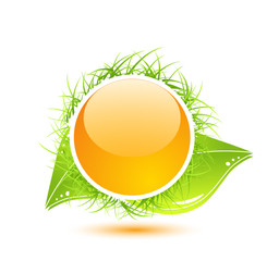 Abstract ecology symbol with leaves