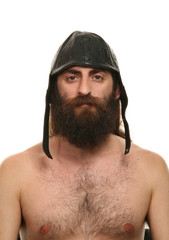 man and hat in studio