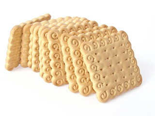some biscuits on white