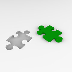 Gr&uuml;nes Puzzleteil