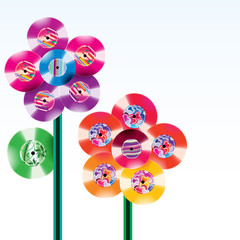 Color  vinyl record background