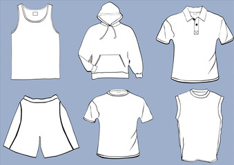 Set of templates with front and back
