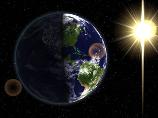 Day & night sides of Earth